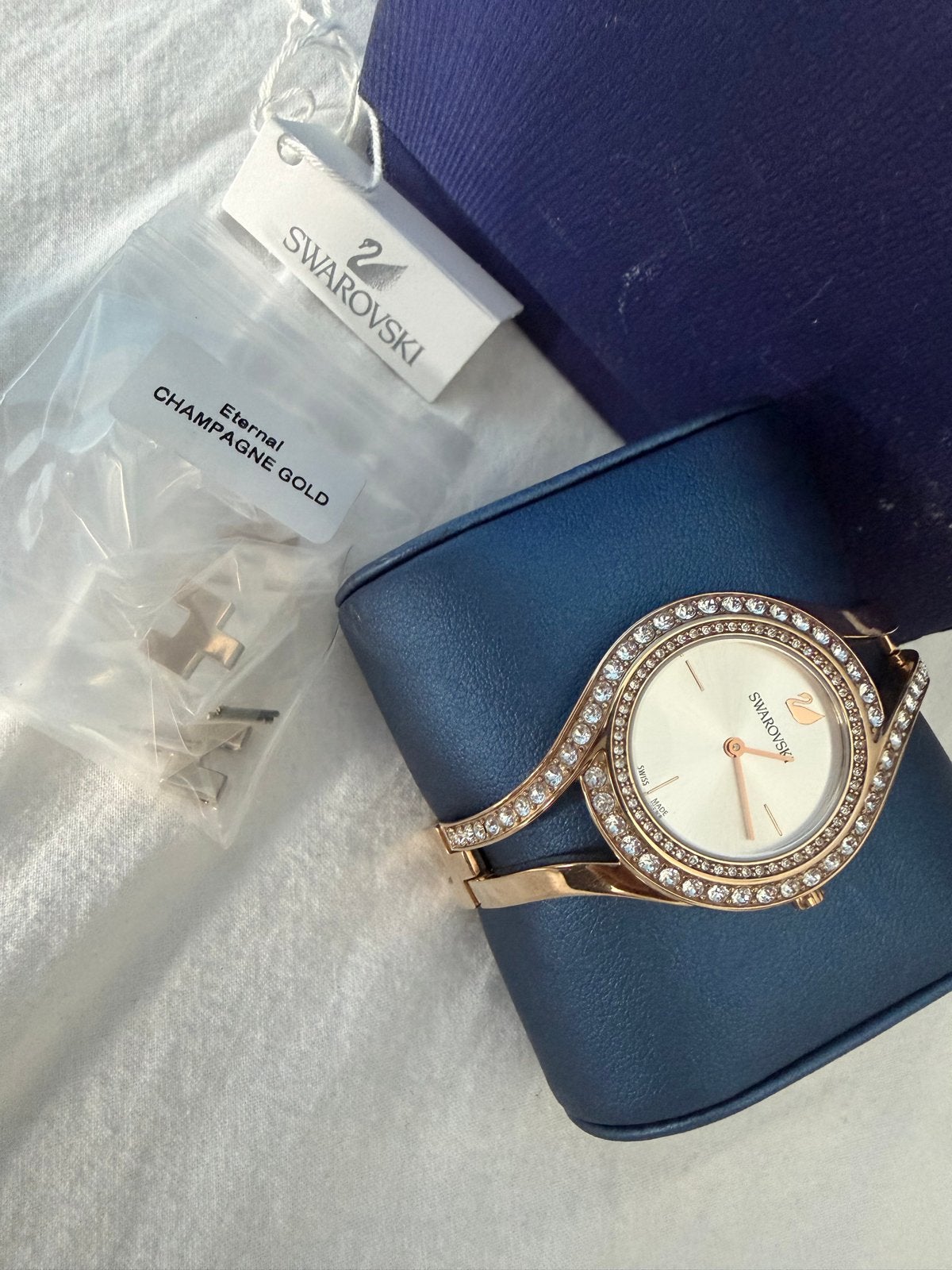 Swarovski Eternal Champagne Gold Horloge met Kristallen, Overige merken, Polshorloge, Nieuw, Ophalen of Verzenden