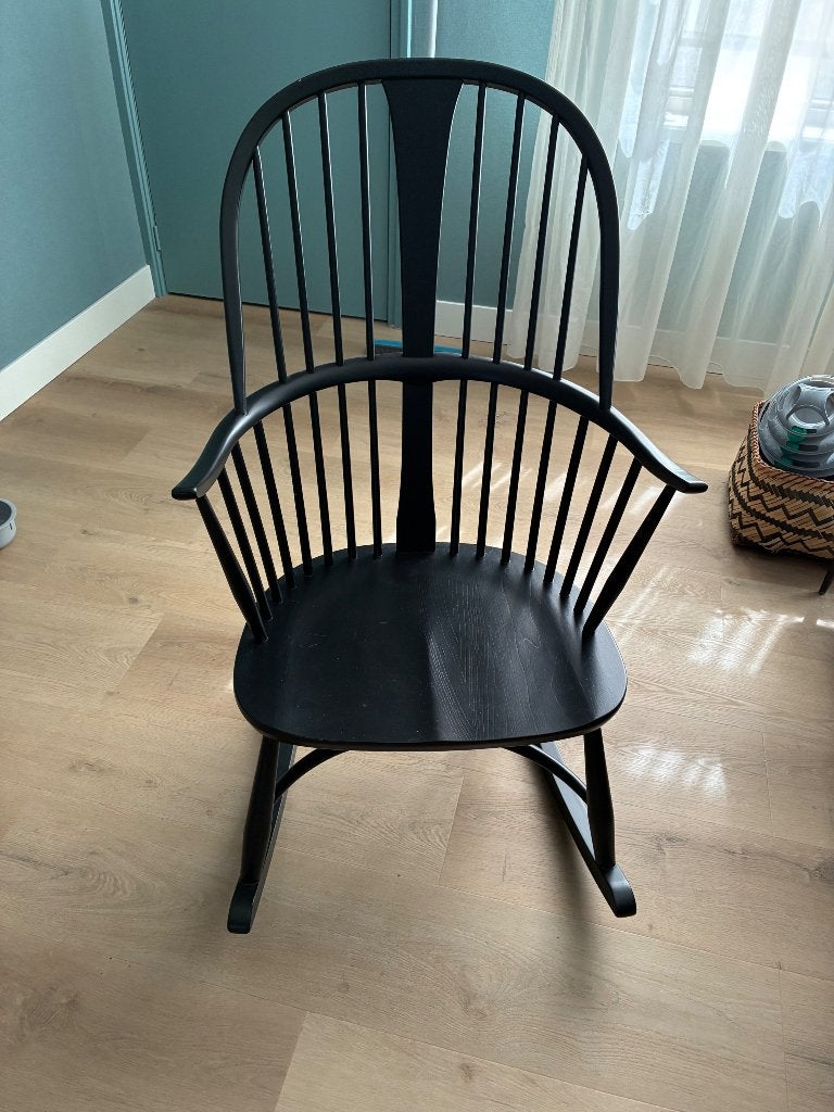 Design schommelstoel, Ophalen, Gebruikt, Zwart, Eén