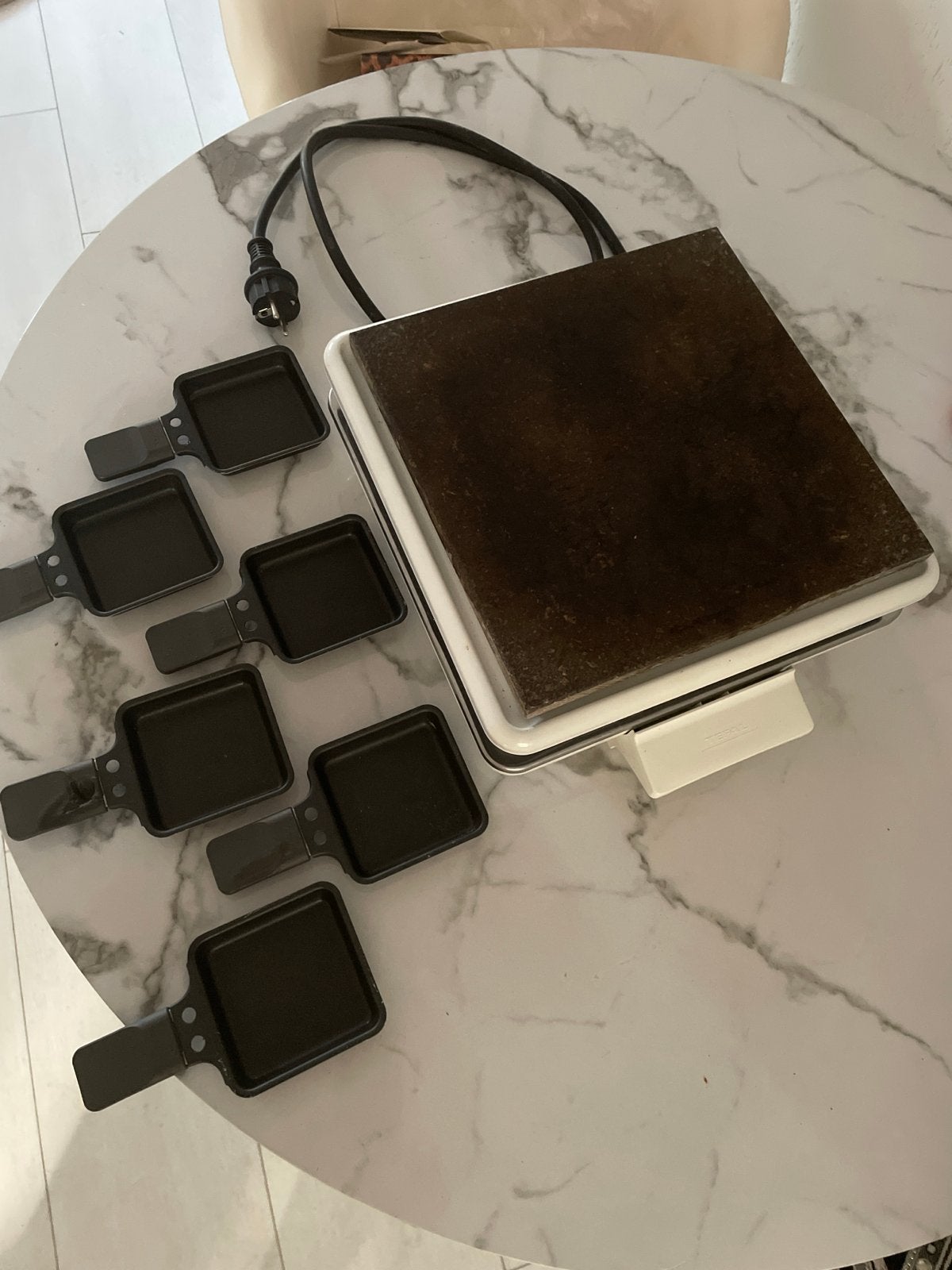 Tefal Raclette Grill met Steenplaat en 6 Pannetjes, Ophalen of Verzenden