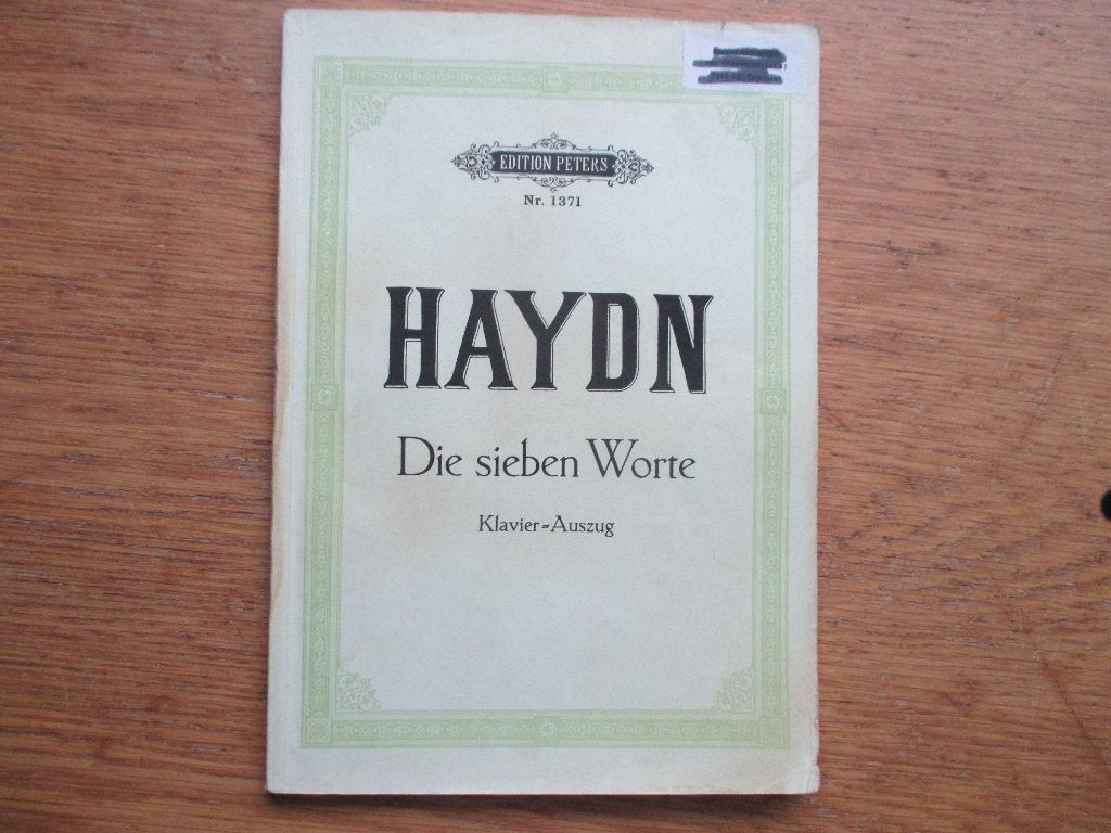 Haydn - die sieben worte - piano uittreksel, Gebruikt, Klassiek, Ophalen of Verzenden, Artiest of Componist