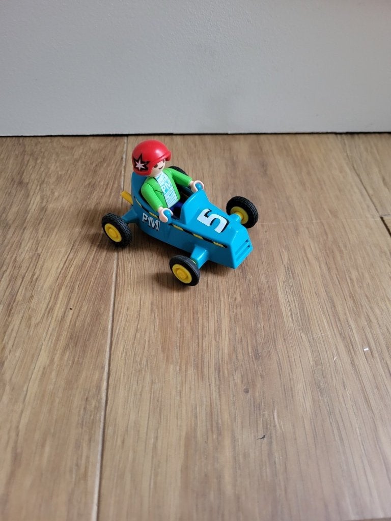 Playmobil raceauto met coureur 5382, Ophalen of Verzenden, Gebruikt, Complete set, Voertuig