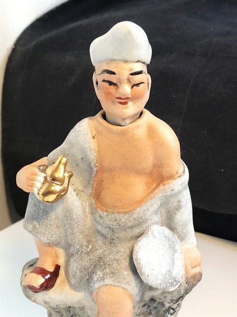 Chinees Magot beeld bewegend hoofd Zeldzaam Antiek, Brutalistisch, Ophalen of Verzenden, Overige materialen, Beeld