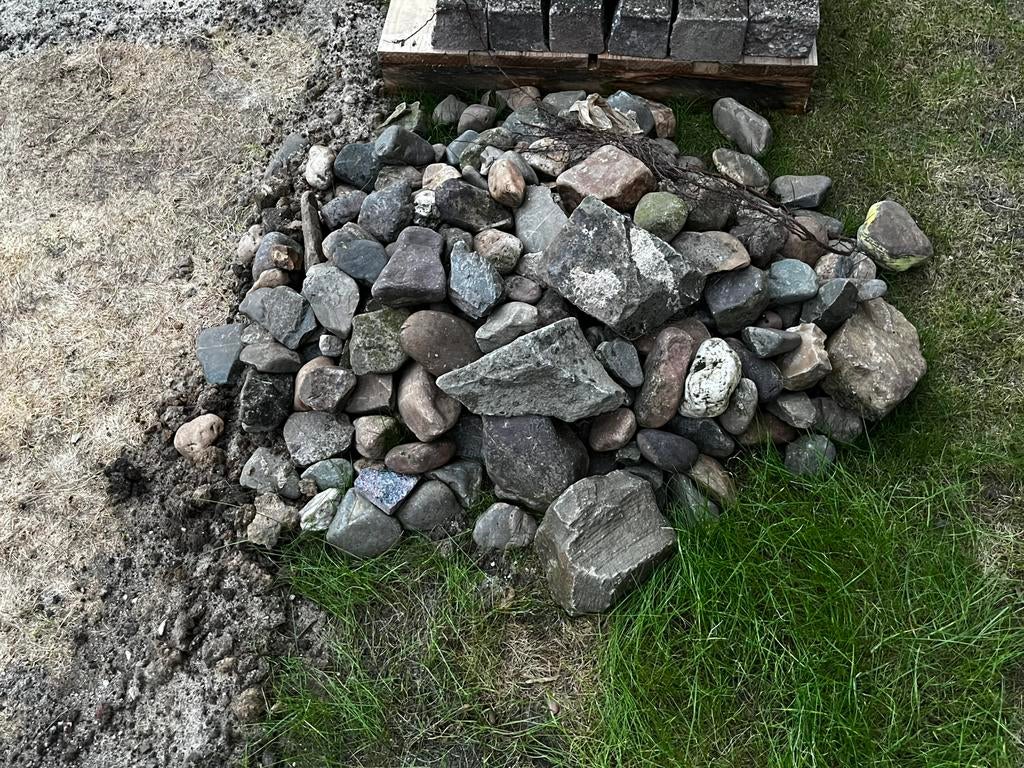 Hoopje keien, Tuin en Terras, Grind, Keien en Split, Ophalen, Gebruikt, Multi, Kei