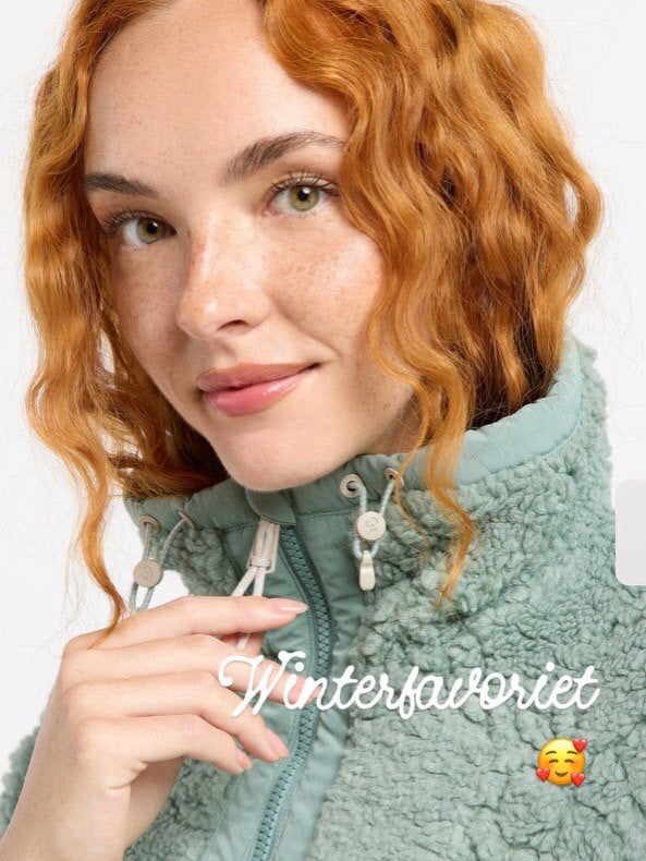 Ragwear vegan fleece tussen jack / vest NORDICKA groen, Ragwear, Ragwear, Maat 42/44 (L), Nieuw
