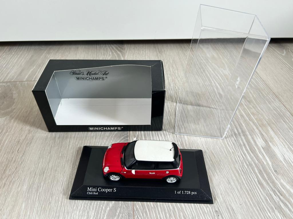 1:43 Minichamps Mini Cooper S Rood In originele doos, Hobby en Vrije tijd, Modelauto's | 1:43, Ophalen of Verzenden, Zo goed als nieuw