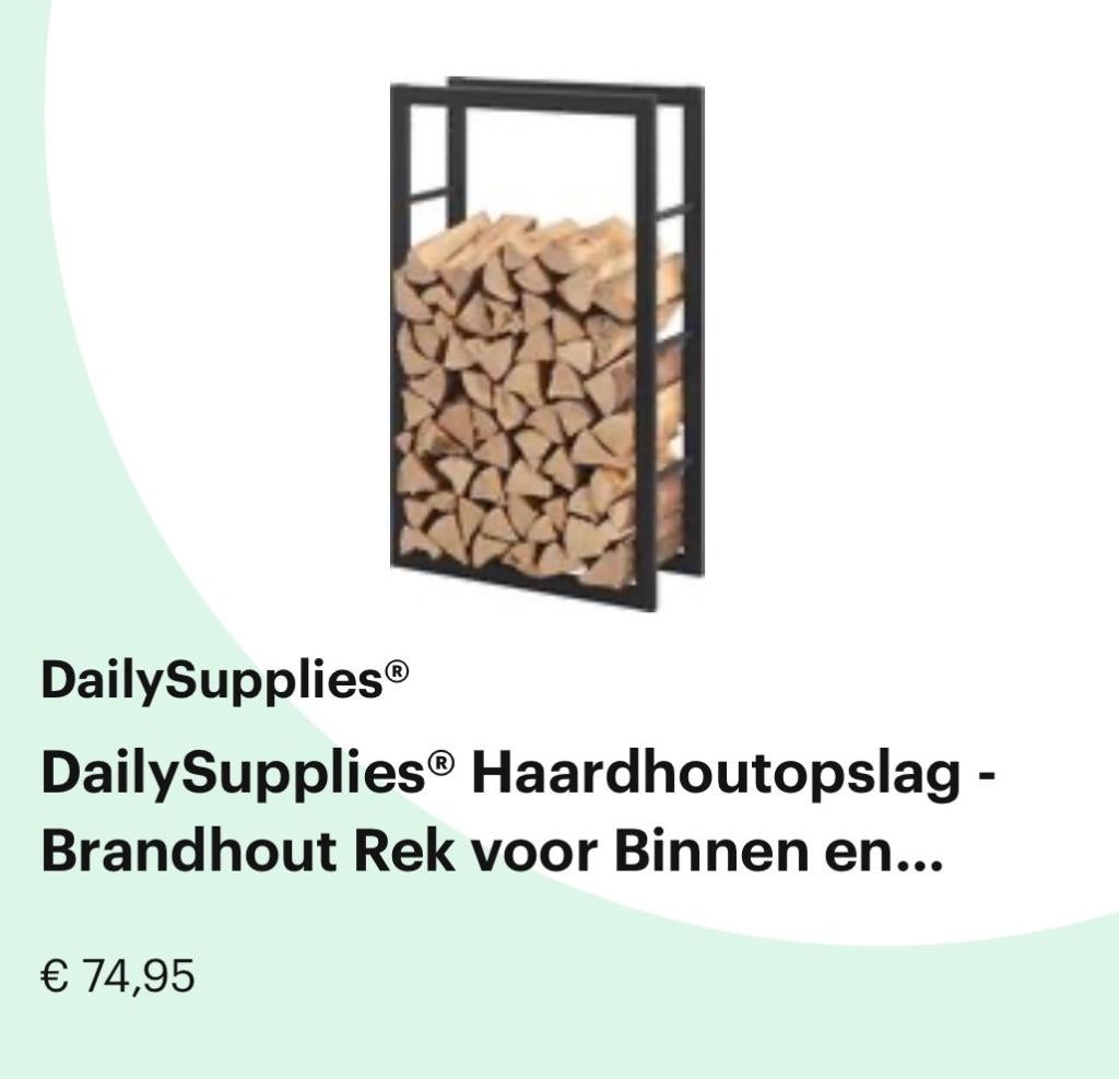 Haardhout opslagrek, Huis en Inrichting, Haarden, Ophalen, Zo goed als nieuw, Vrijstaande haard, Houthaard