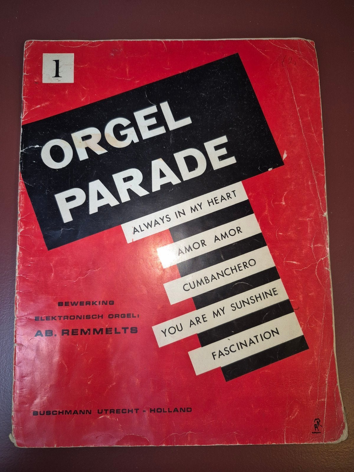 Orgel Parade I - Bladmuziek voor Elektronisch Orgel, Muziek en Instrumenten, Bladmuziek, Orgel, Gebruikt, Ophalen of Verzenden