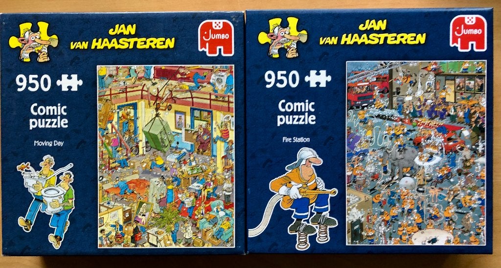 Jumbo - Jan van Haasteren puzzels - 2 stuks, Ophalen of Verzenden, 500 t/m 1500 stukjes, Zo goed als nieuw, Legpuzzel