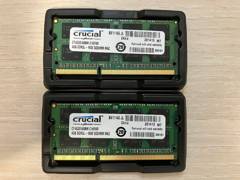 Crucial 2x 4GB DDR3 1600 SODIMM, Computers en Software, RAM geheugen, Gebruikt, 8 GB, DDR3, Ophalen of Verzenden