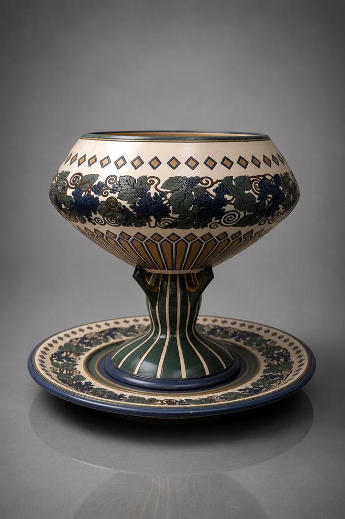 Mettlach - Art Nouveau Fruitschaal, Antiek en Kunst, Ophalen of Verzenden