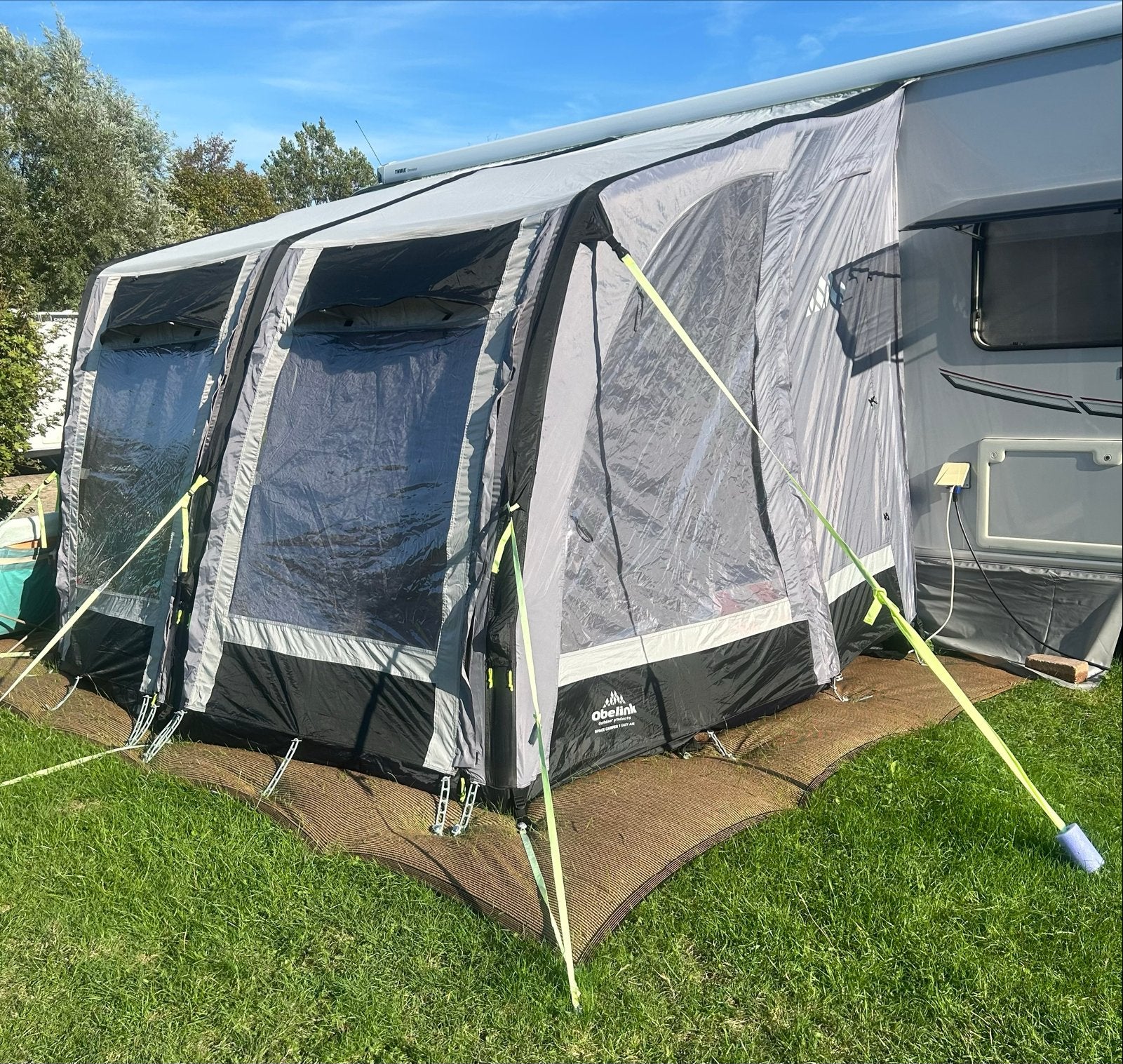 Obelink Space Camper 1 Easy Air voortent, Caravans en Kamperen, Voortenten en Luifels, Ophalen, Gebruikt, Polyester, Overige merken