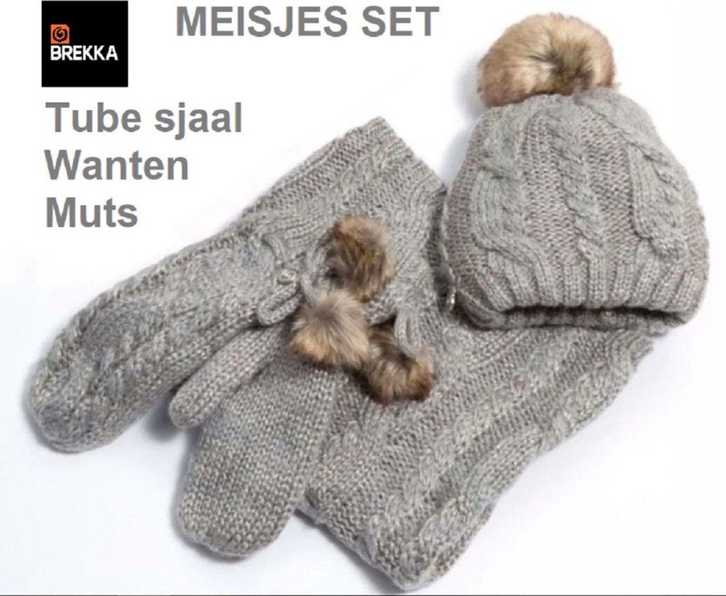 Mooie Brekka set Muts, Wanten, Sjaal NIEUW, Nieuw, Brekka, Ophalen of Verzenden, 104 of kleiner