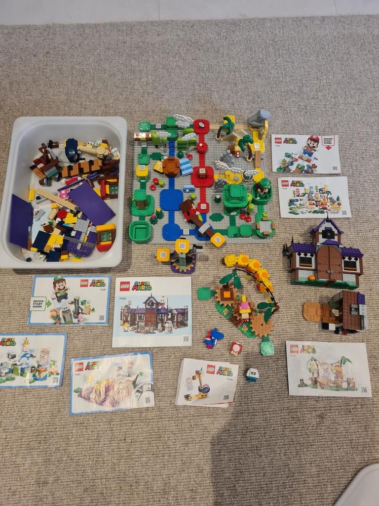 Partij LEGO Mario sets met interactieve Mario figuur, Gebruikt, Overige thema's, Lego, Ophalen of Verzenden