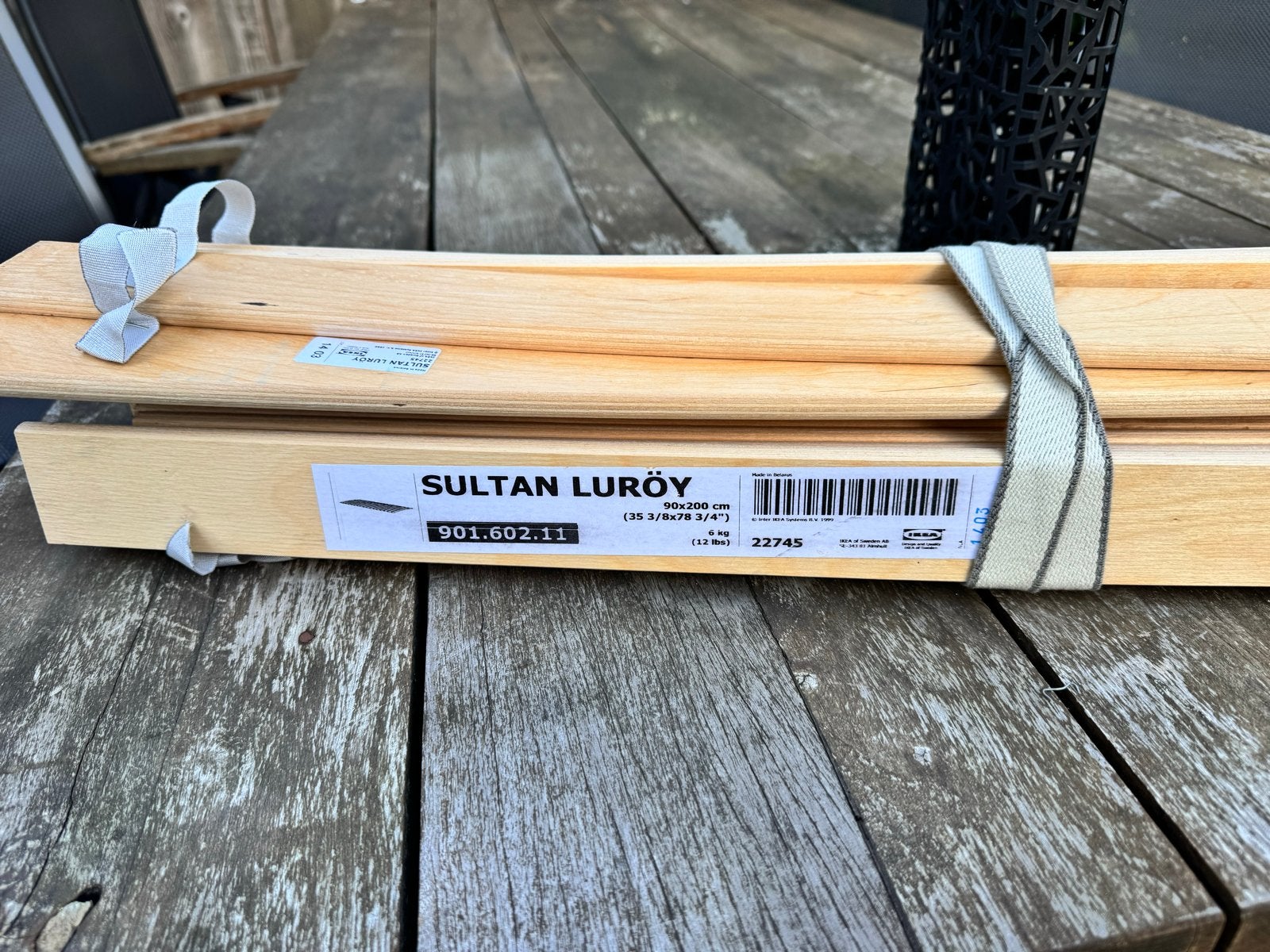 IKEA SULTAN LURÖY lattenbodem 90x200 cm, 90 cm, Eenpersoons, Nieuw, Ophalen of Verzenden