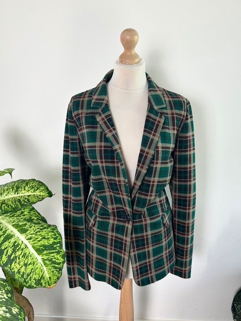 King Louie maat 44 Retro geruite blazer colbert 3635