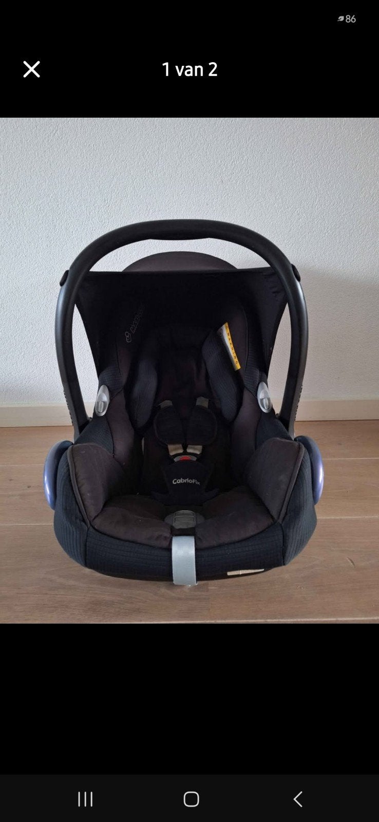Maxi-Cosi CabrioFix autostoeltje - Zwart, Kinderen en Baby's, Autogordel of Isofix, Gebruikt, Ophalen of Verzenden, 0 t/m 13 kg