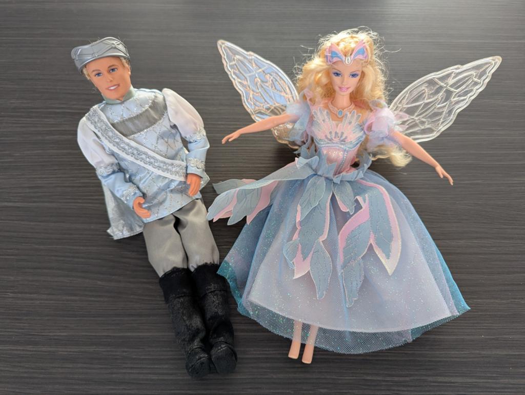 Odette & Daniel uit Barbie in het Zwanenmeer, Kinderen en Baby's, Speelgoed | Poppen, Ophalen of Verzenden, Gebruikt, Barbie