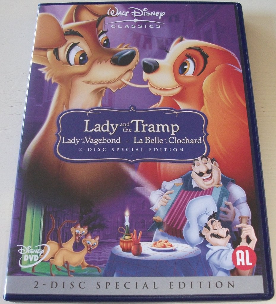 Dvd *** LADY EN DE VAGEBOND *** 2-Disc Boxset Walt Disney, Tekenfilm, Boxset, Ophalen of Verzenden, Zo goed als nieuw