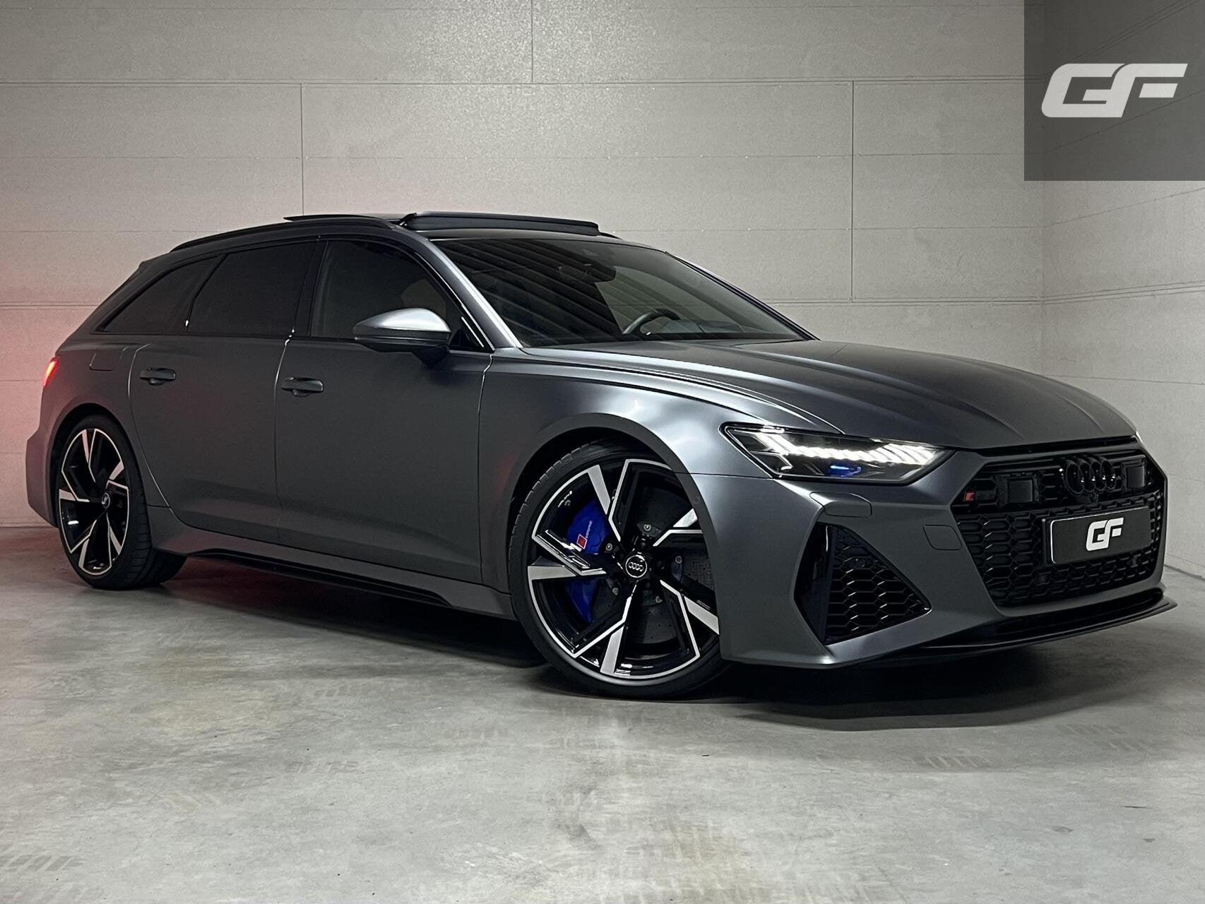 Audi RS6 Avant 4.0 TFSI Quattro Matgrijs Dynamic+ B&O 600PK, Auto's, Automaat, Automatische klimaatregeling, Gebruikt, Met garantie (alle)