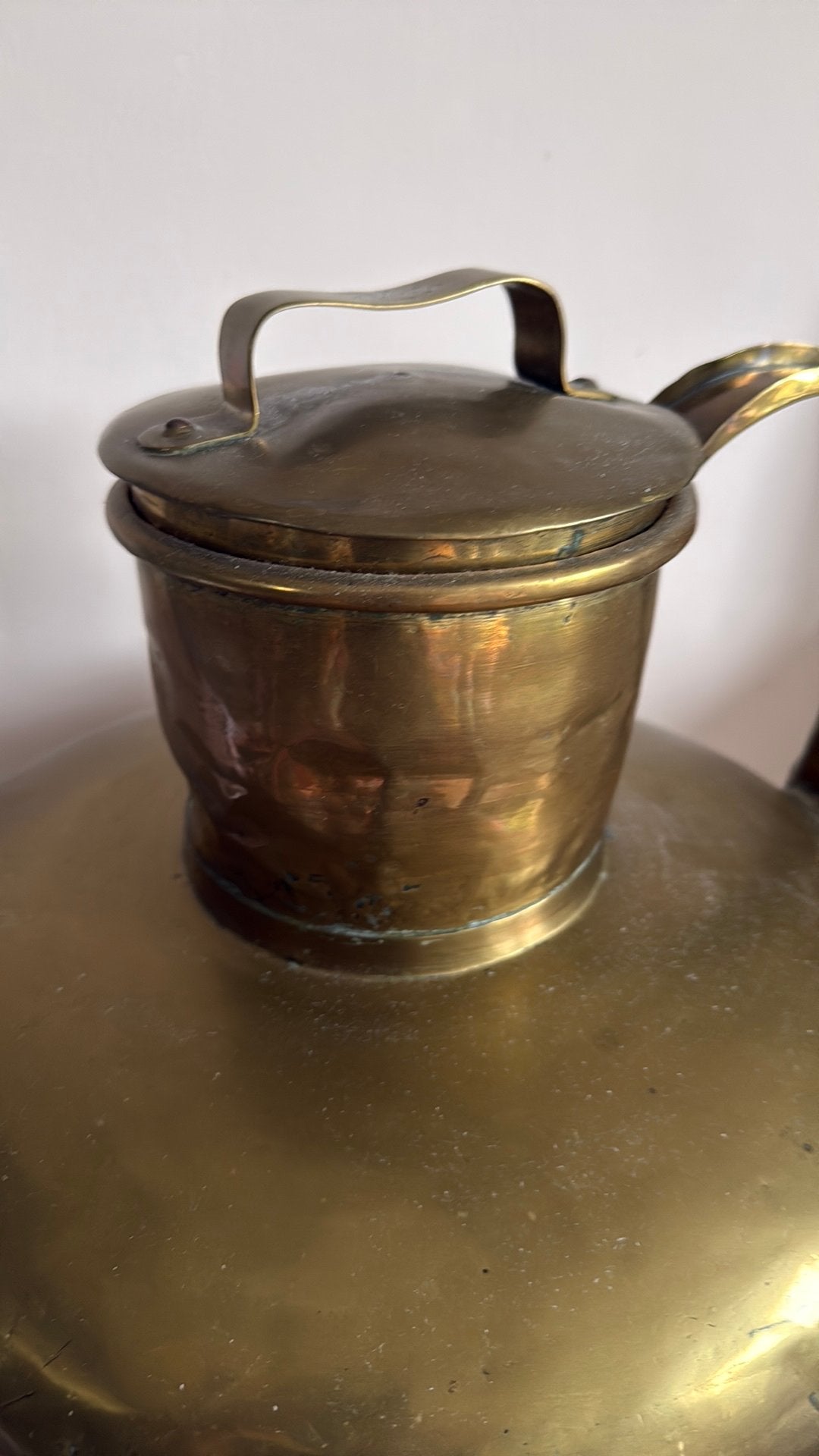Antieke Koperen Waterkan met Deksel en Handvat, Antiek en Kunst, Antiek | Koper en Brons, Ophalen, Koper