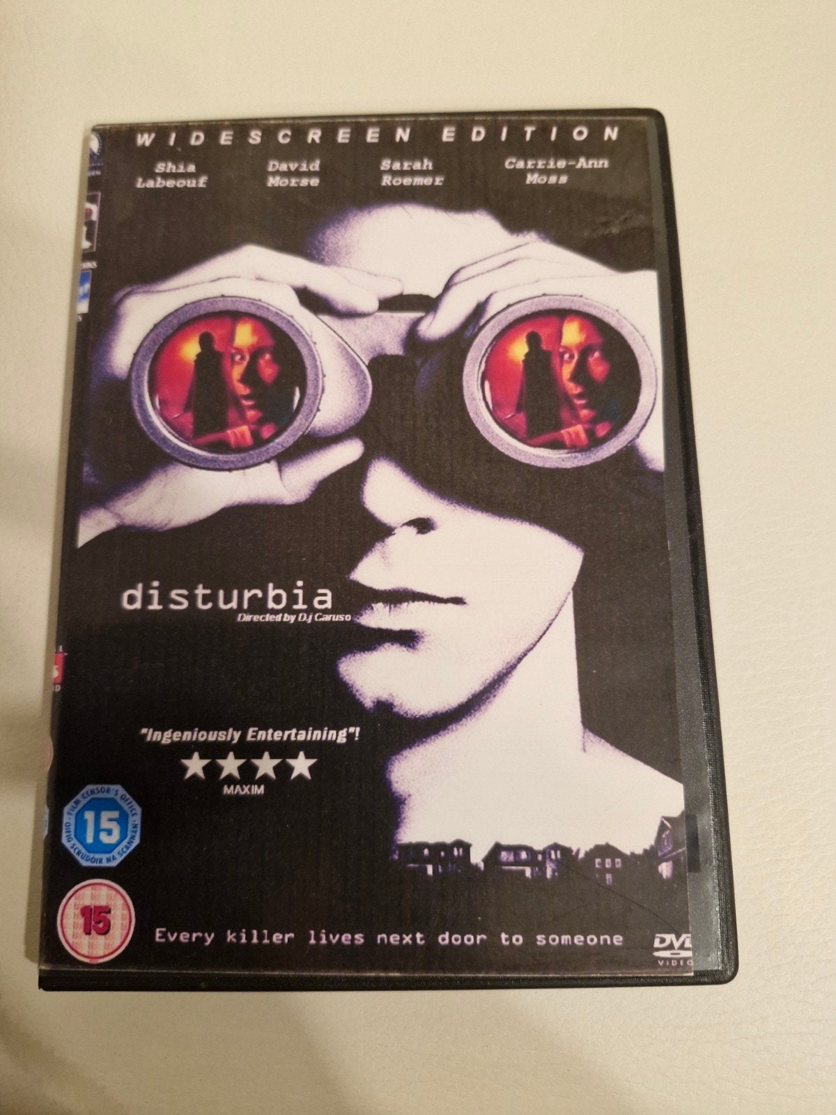 Disturbia DVD - Spannende Thriller met Shia LaBeouf, Psychologische thriller, Vanaf 16 jaar, Inclusief doosje, Nederlands