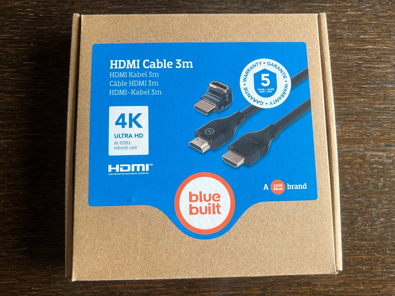 Coolblue HDMI Kabel 3m - 4K Ultra HD 60Hz, Audio, Tv en Foto, Ophalen of Verzenden, Nieuw, 2 tot 5 meter, HDMI-kabel