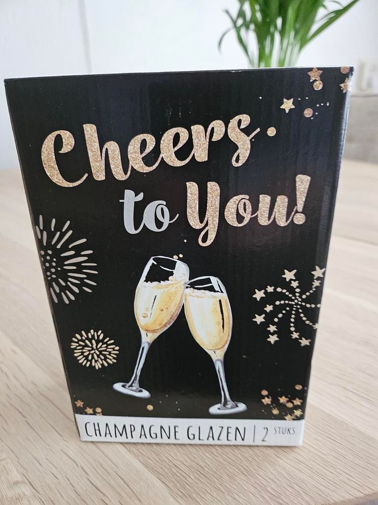 Champagne glazen - 2 stuks, Nieuw, Ophalen of Verzenden, Overige merken, Glas
