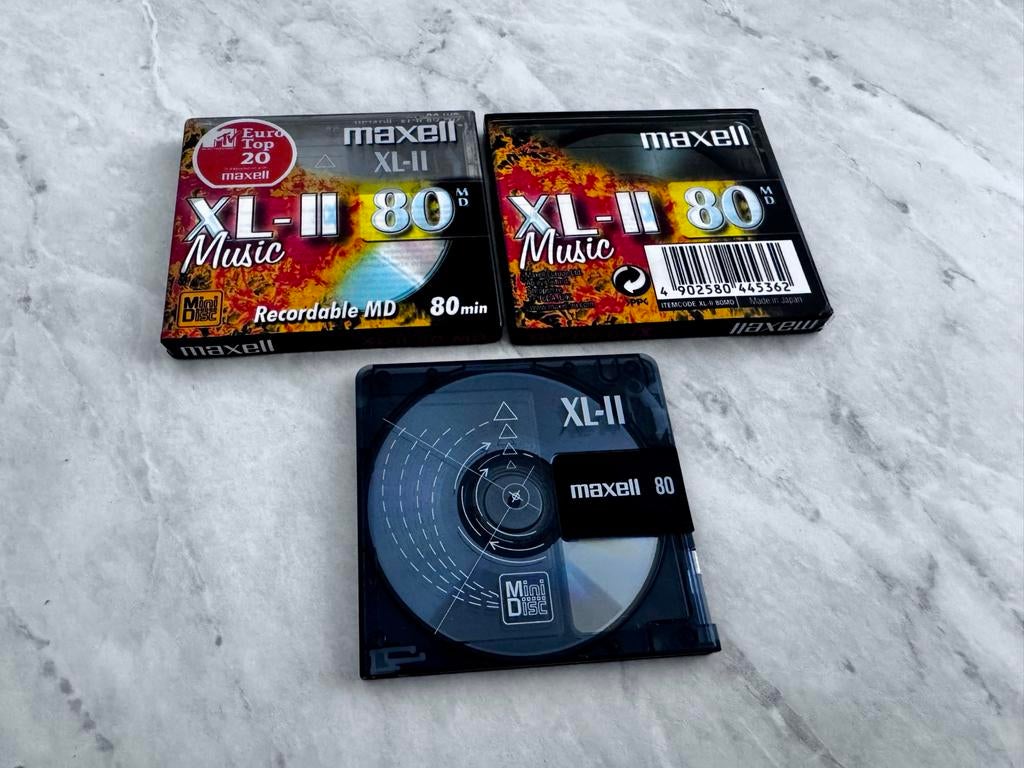 3 minidisc schijfjes MAXELL, nieuw, Audio, Tv en Foto, Walkmans, Discmans en Minidiscspelers, Ophalen of Verzenden, Minidisc-speler