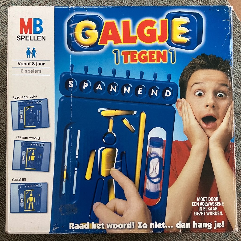 Galgje, Een of twee spelers, Ophalen, Gebruikt, MB Spellen