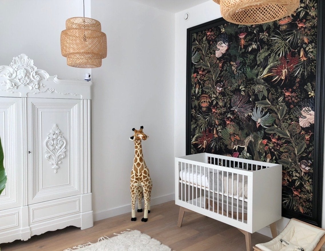 Kidsmill Sixties Babybed Wit Mat / Naturel 70x140 cm, Kinderen en Baby's, Ophalen, 70 tot 85 cm, 140 tot 160 cm, Zo goed als nieuw