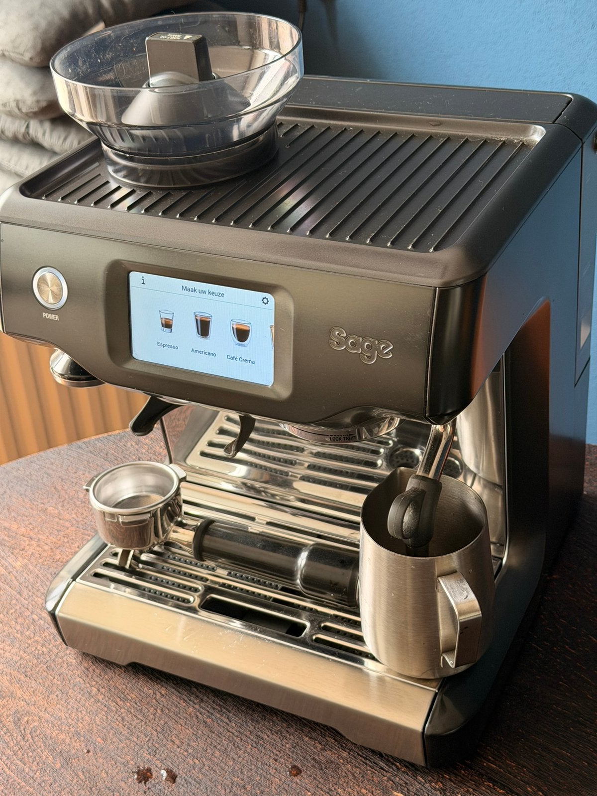 Sage Barista Touch, 10 kopjes of meer, Ophalen, Zo goed als nieuw, Koffiemachine