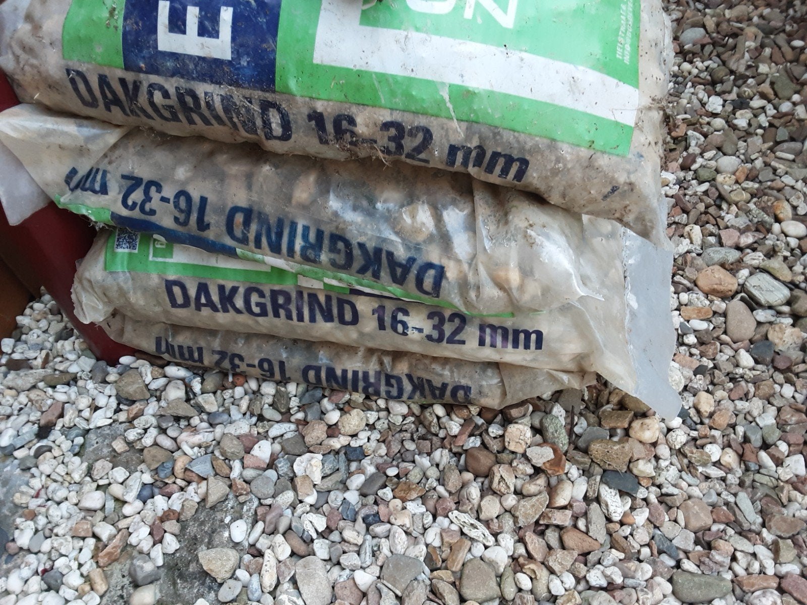 dakgrind, Ophalen, Nieuw