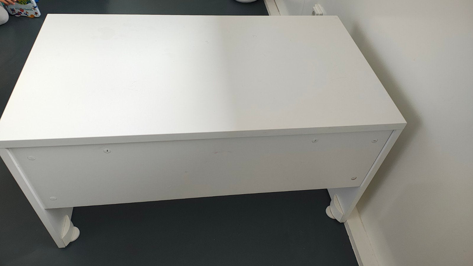 Wit bureau/tafel - Gebruikt, Ophalen, Gebruikt, 50 tot 100 cm, 75 – 100