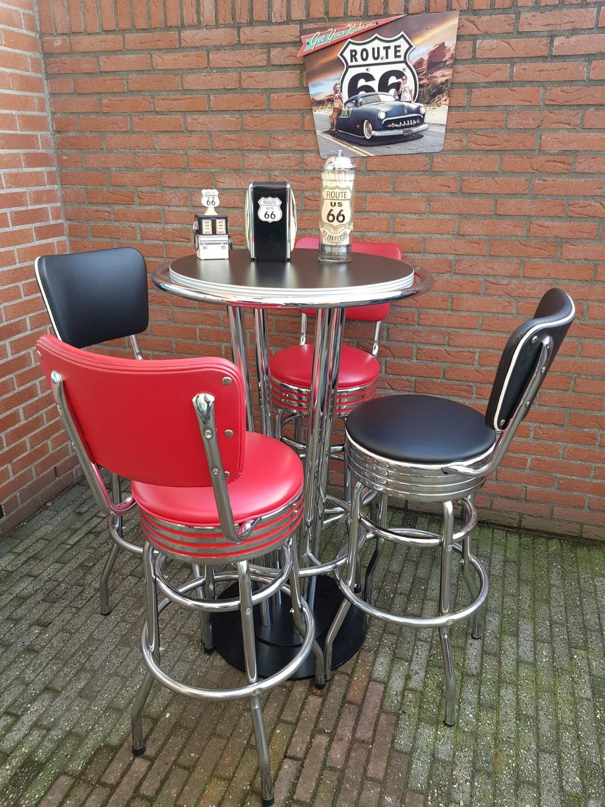 FIFTIES SIXTIES AMERIKAANSE BARKRUKKEN BEL AIR BARTAFEL, Ophalen, 5 krukken of meer, 60 tot 90 cm, Met voetsteun