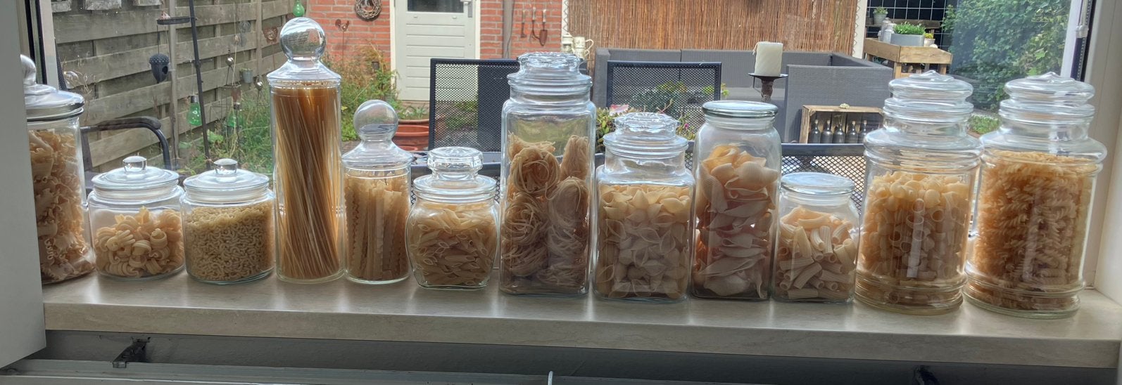 Diverse modellen glazen potten, Ophalen, Glas