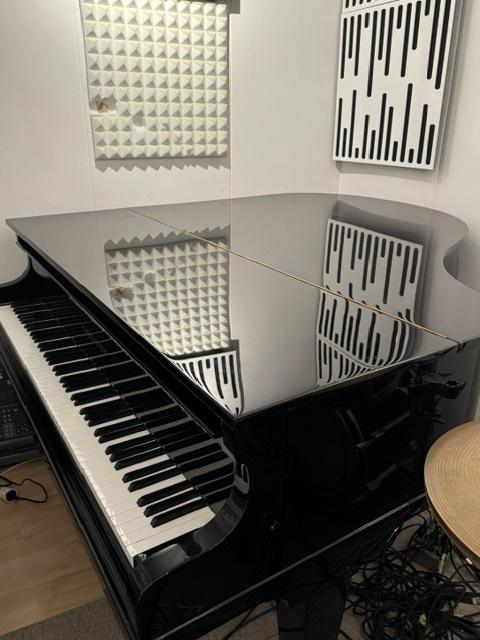 vleugel C,Bechstein, baby, Ophalen, Gebruikt, Zwart, Hoogglans