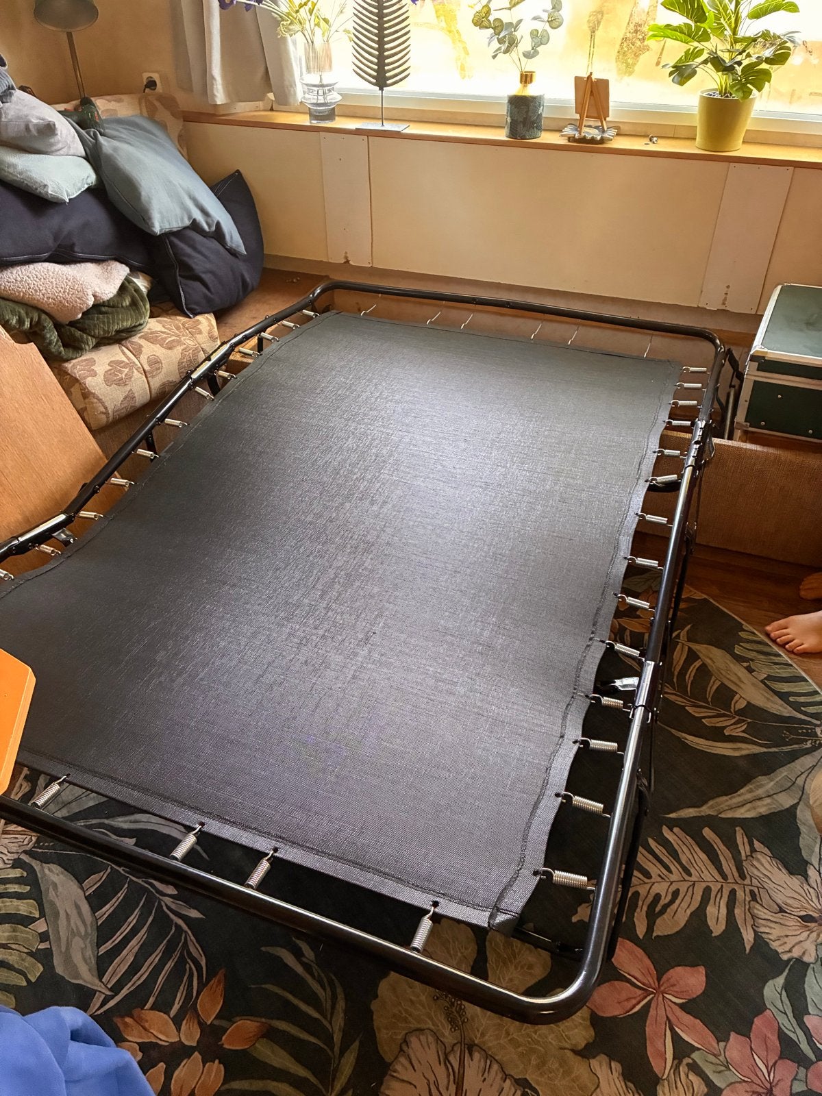 Uitklapbed 120x200 cm voor stacaravan (ophalen in bakkum), Huis en Inrichting, Ophalen, Eenpersoons, Zo goed als nieuw, 120 cm