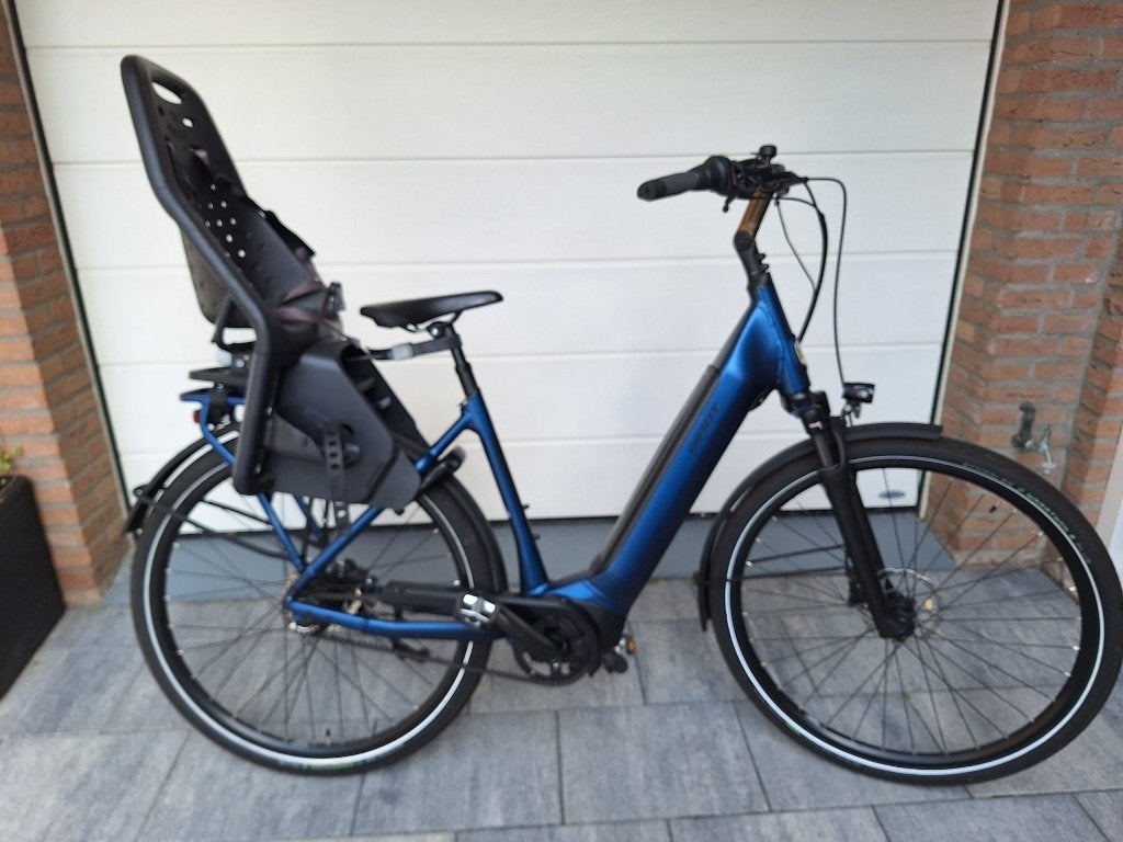 zgan. electrische damesfiets giant met kinderzitje weinig km, Fietsen en Brommers, Versnellingen, 56 cm of meer, Zo goed als nieuw