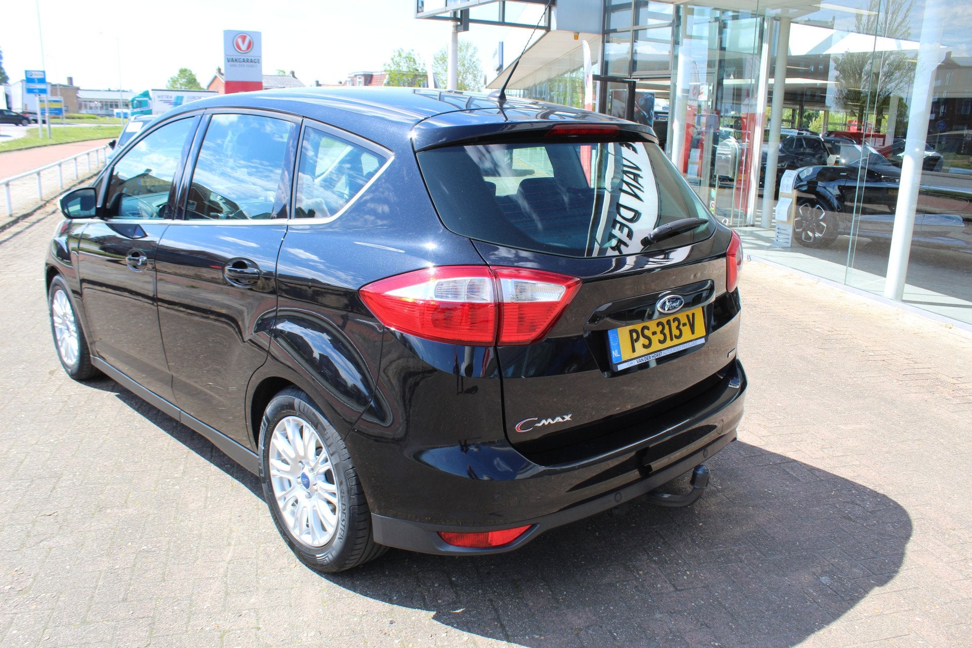 Ford C-MAX 1.6 EcoBoost Titanium , 150pk , 1500kg Trekgewich, Auto's, Ford, Stof, Gebruikt, Zwart, 4 cilinders