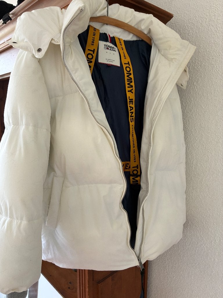 Tommy Jeans winterjas, Tommy Hilfiger, Ophalen, Gedragen, Wit