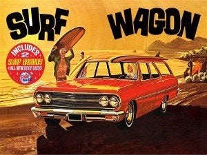 Bouwdoos 1965 Chevy Chevelle Surfwagon 4n1 AMT, Overige merken, Auto, Groter dan 1:32, Nieuw