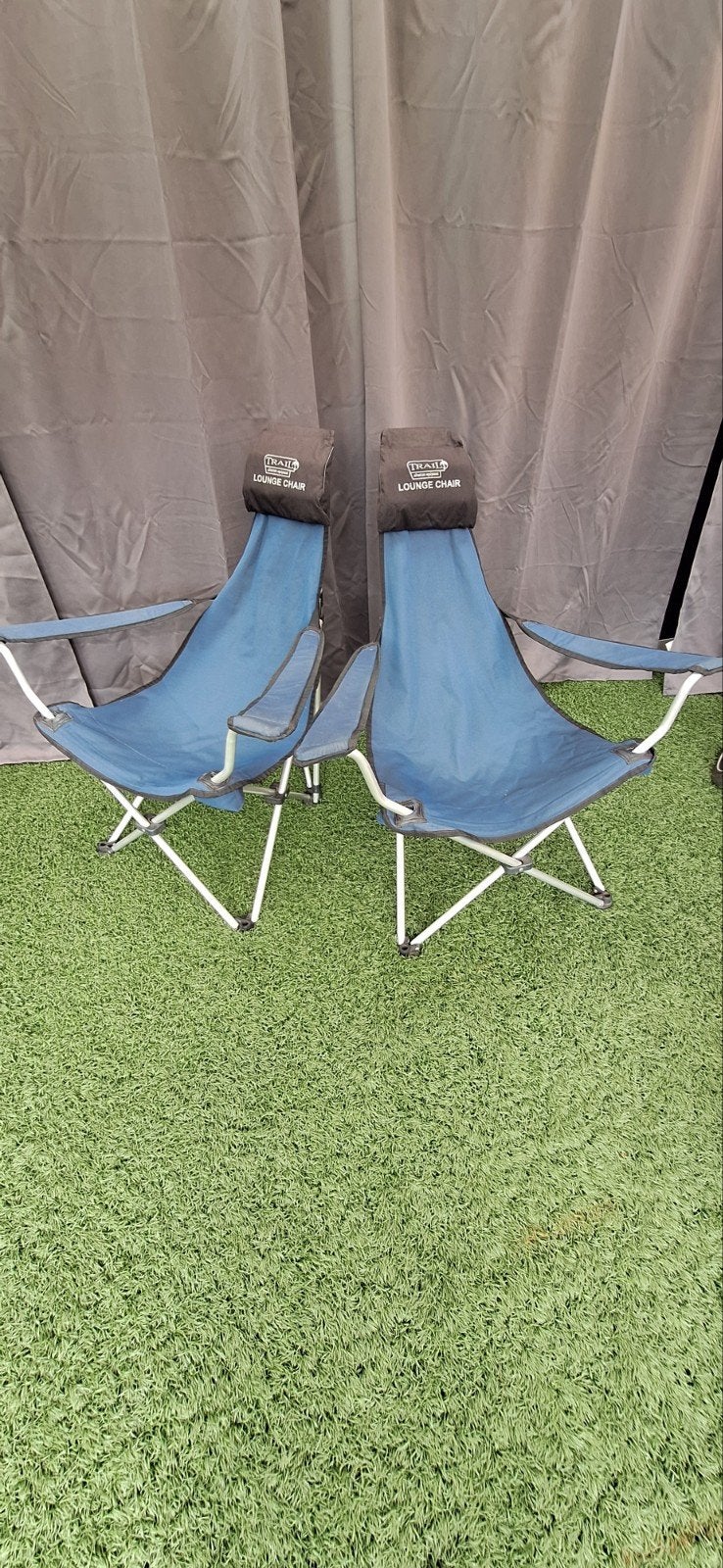 2 x lichtgewicht lounche stoel blauw, Ophalen of Verzenden, Campingstoel