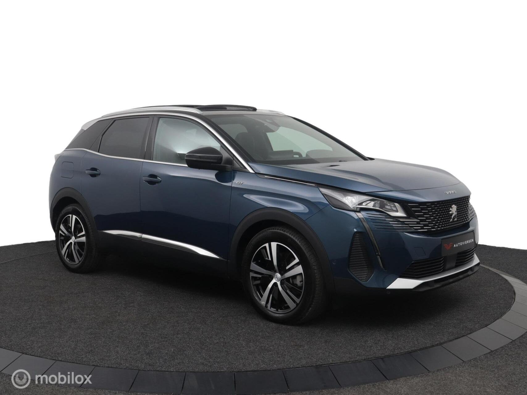 Peugeot 3008 1.6 HYbrid 225 GT | Adapt. Cruise | Pano | Came, Auto's, Blauw, Leder en Stof, Bedrijf, 71 km/l