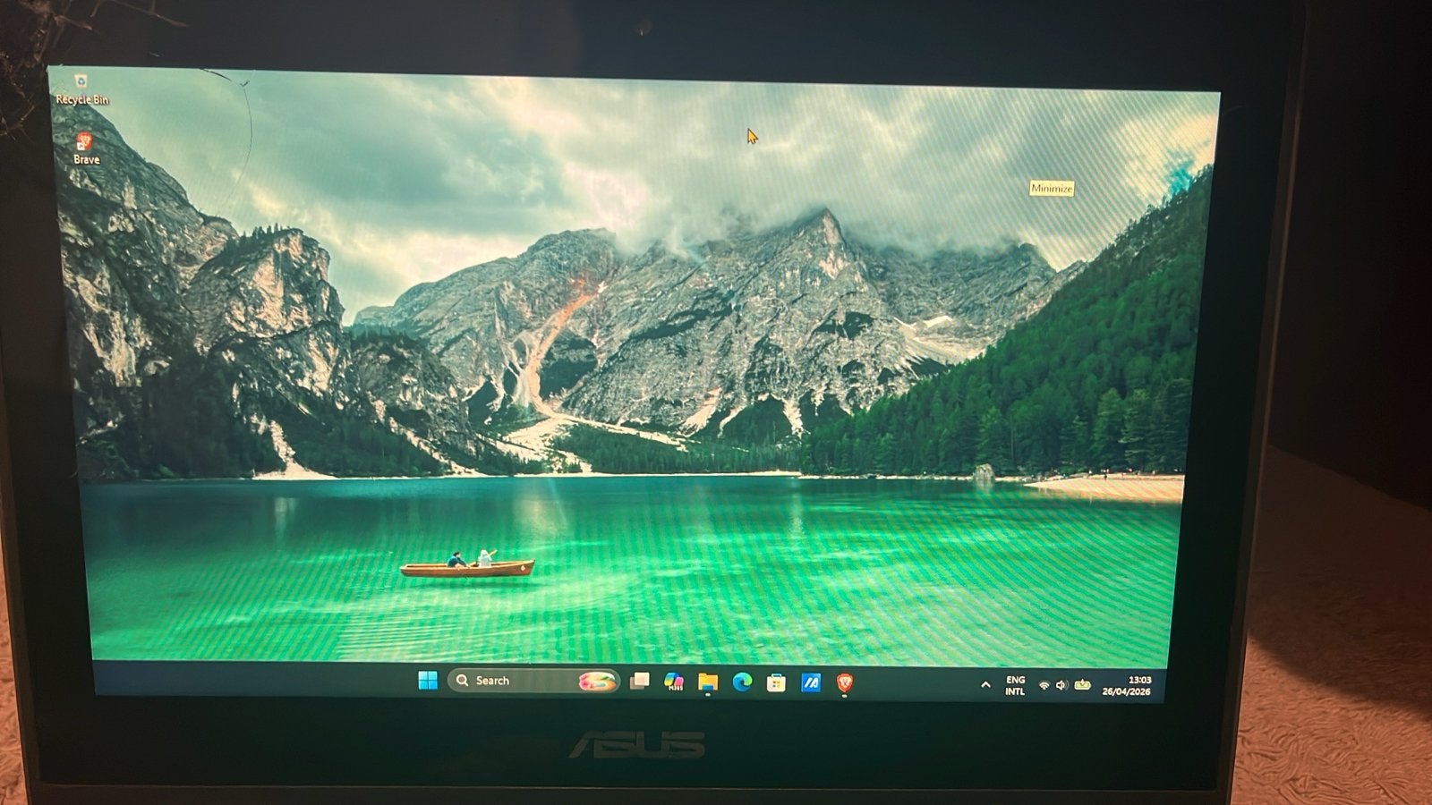 ASUS Laptop met Windows11pro, Touchscreen, Gebruikt, Qwerty, Minder dan 2 Ghz, 10 inch of minder