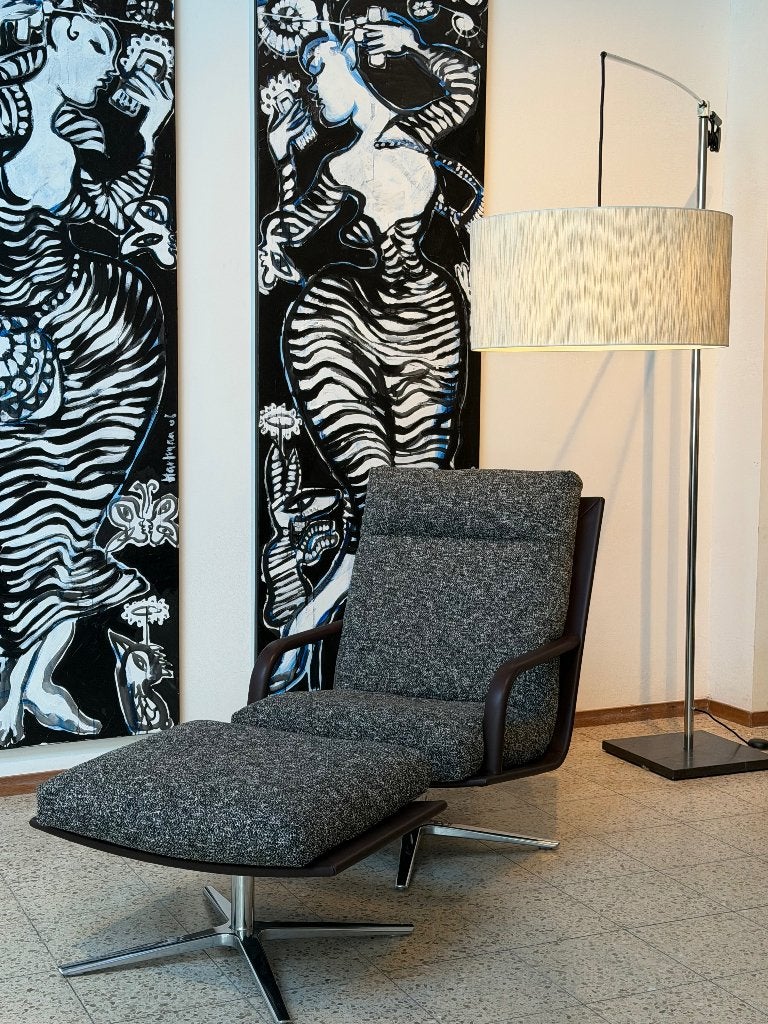 SALE Leolux Kudo relax/draaifauteuil met hocker NIEUW
