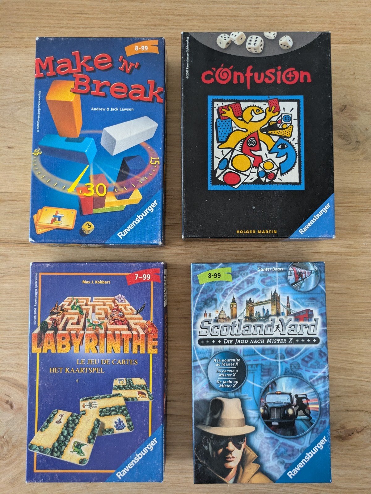 Bordspellen: Confusion, Make 'n' Break, Labyrint, Gebruikt, Ophalen of Verzenden, Ravensburger, Vijf spelers of meer