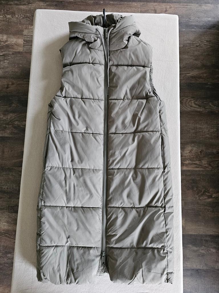 Bodywarmer lang model Taupe H&M maat XS, Ophalen, H&M, Bruin, Nieuw