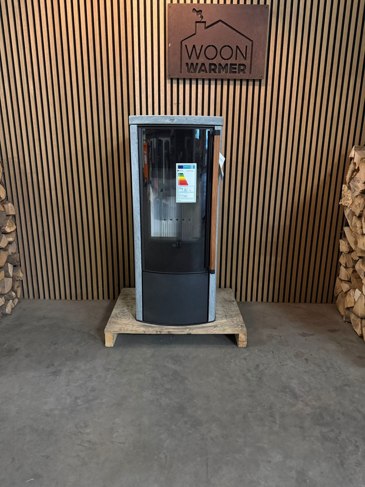 26020 Speksteenkachel NIEUW Bålstil Bronn, Huis en Inrichting, Kachels, Ophalen, Info@woonwarmer.nl, Gebruikt, Houtkachel