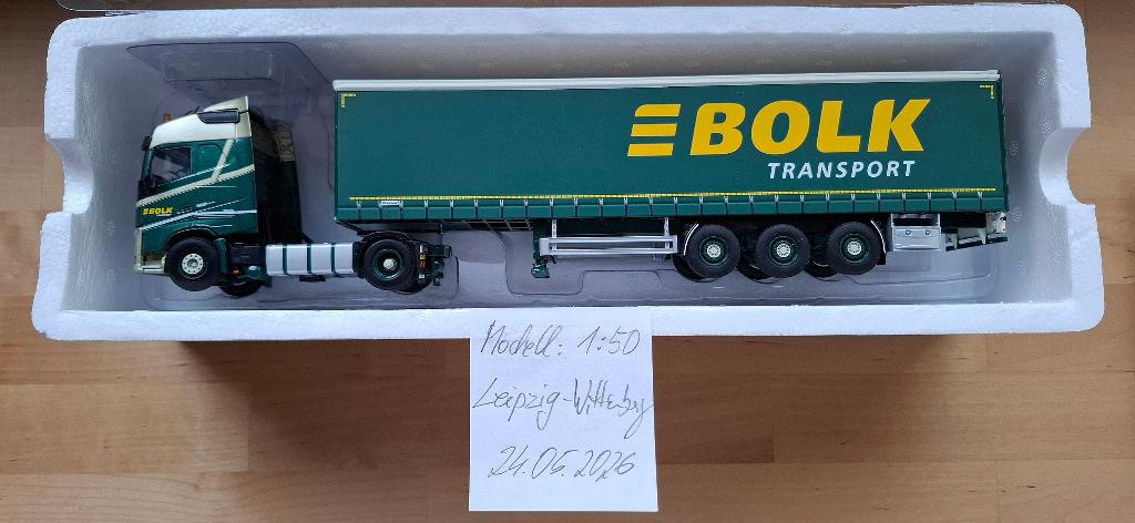 WSI BOLK Transport Volvo 4x2 + Trailer 3Axle, Ophalen of Verzenden, Zo goed als nieuw, Bus of Vrachtwagen, Wsi