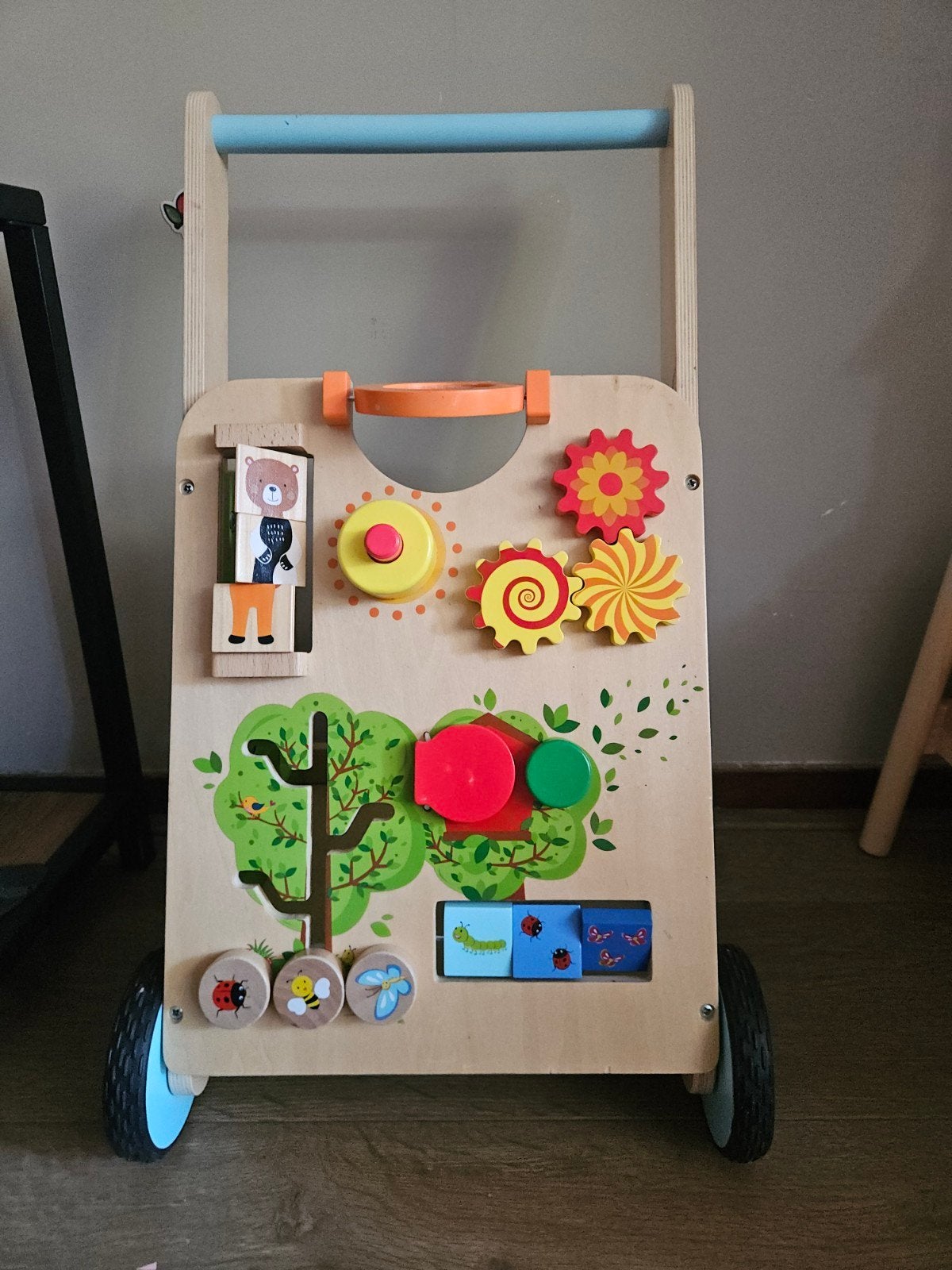 Houten loopwagen met activiteitenpaneel, Ophalen, Gebruikt, Overige typen, Met wieltjes